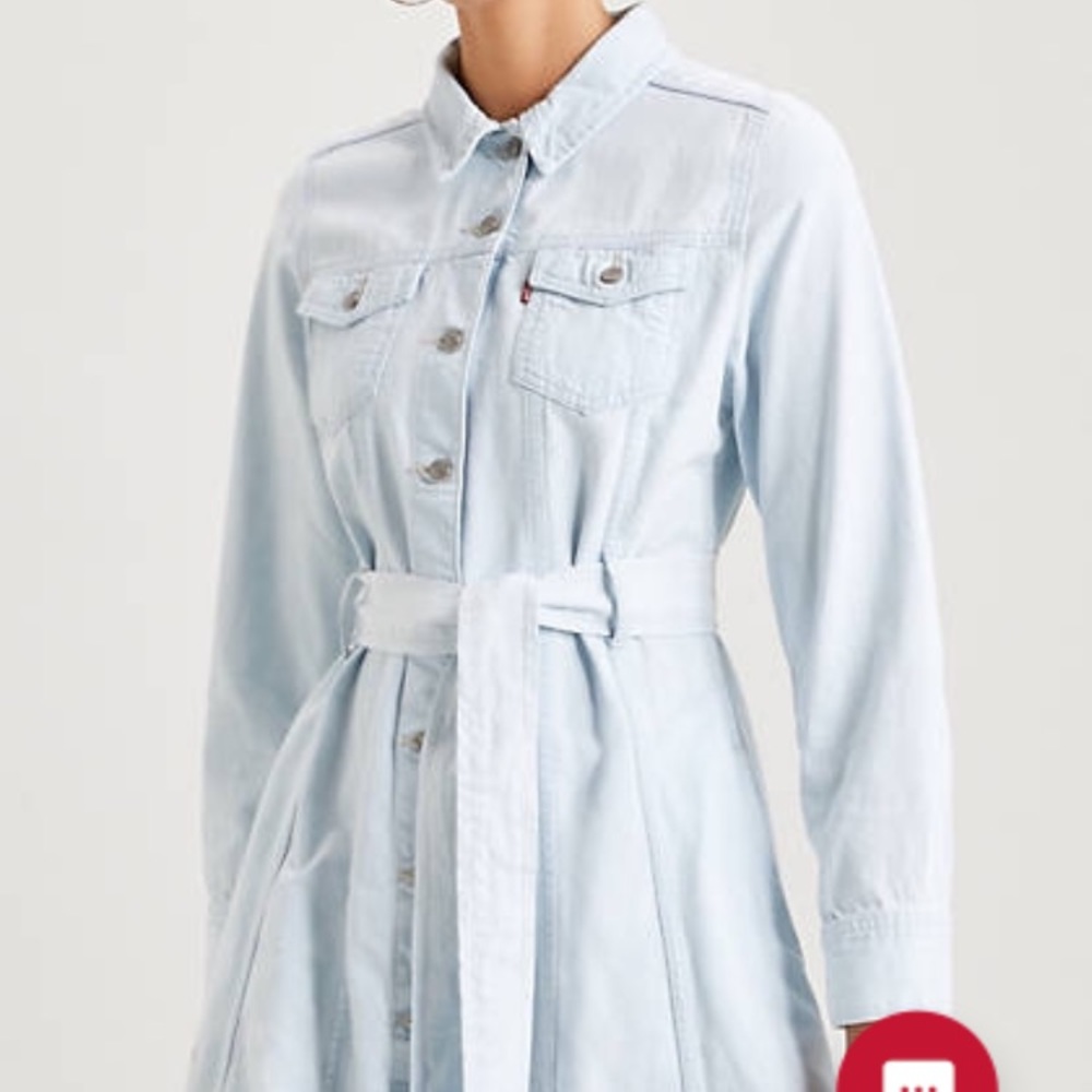 NEW Levi's midi Western shirt dress, belt